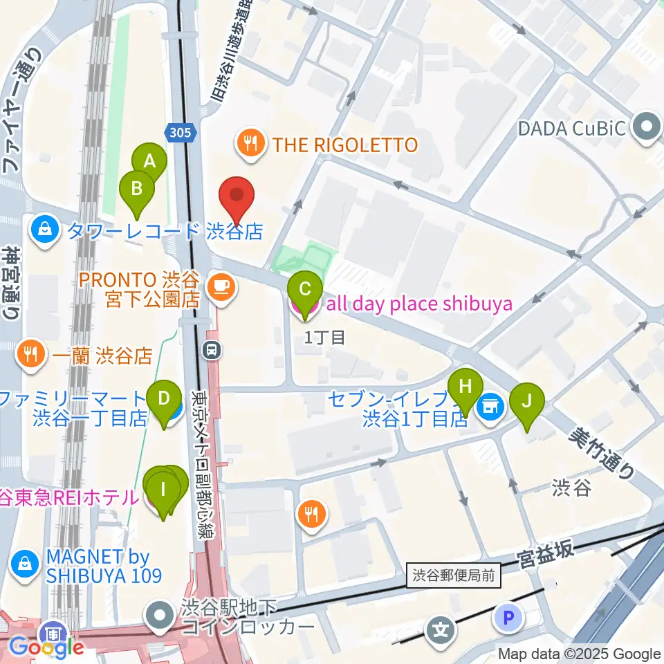 東京カルチャーカルチャー周辺のホテル一覧地図