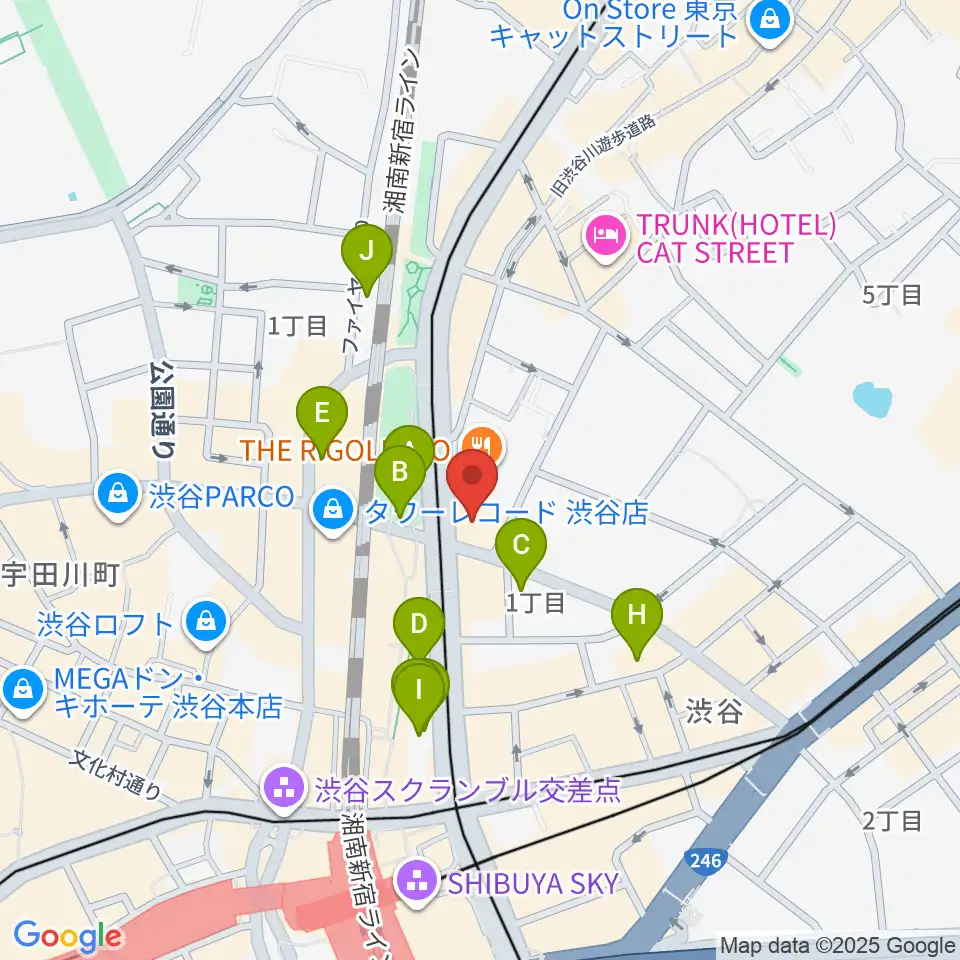 東京カルチャーカルチャー周辺のホテル一覧地図