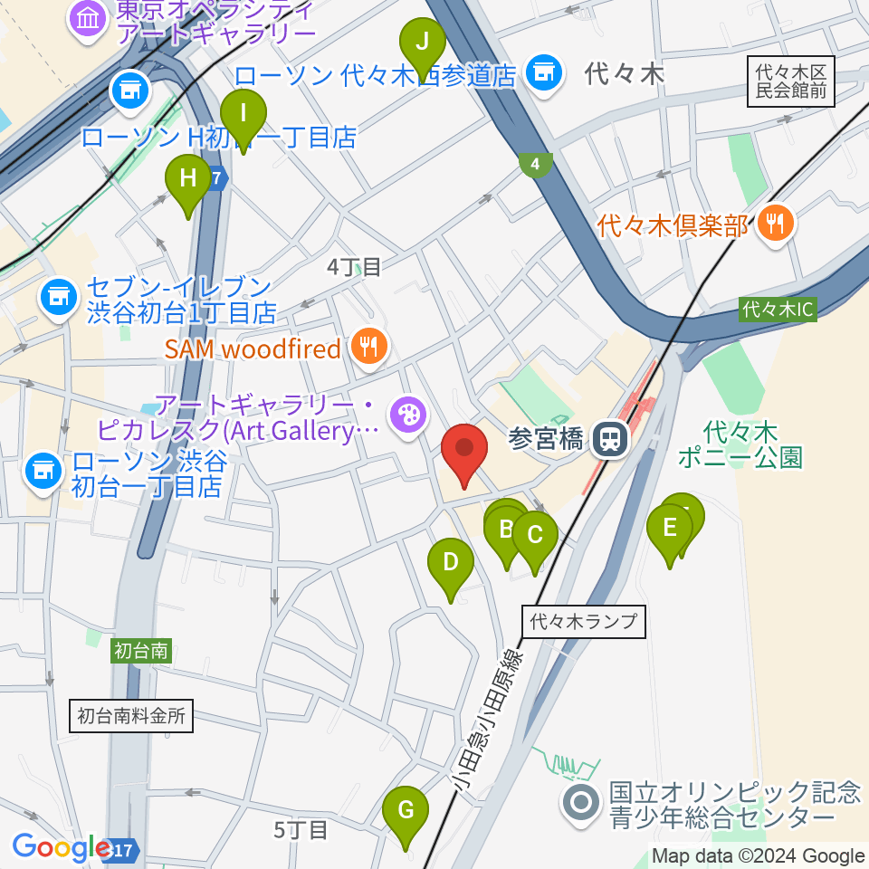 参宮橋トランスミッション周辺のホテル一覧地図