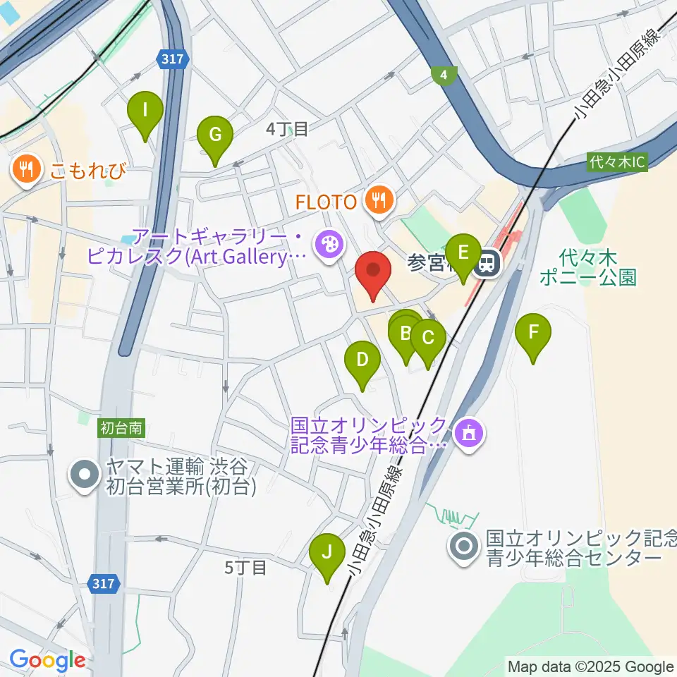 参宮橋トランスミッション周辺のホテル一覧地図