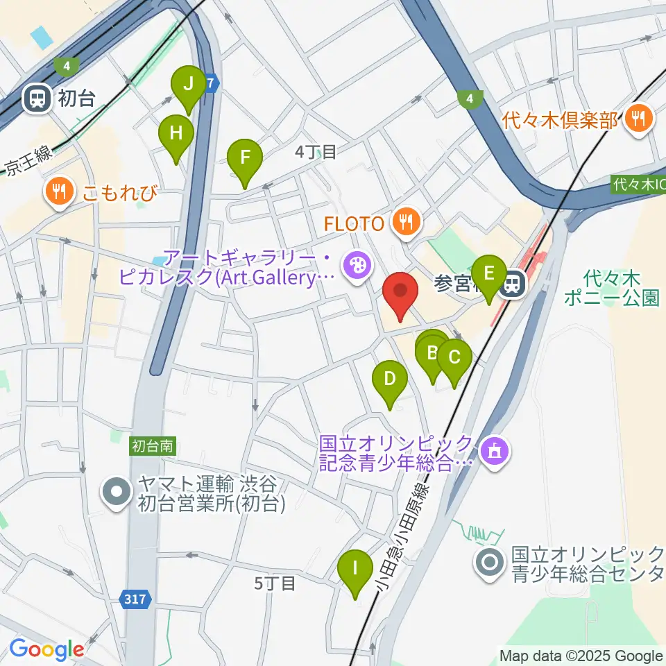 参宮橋トランスミッション周辺のホテル一覧地図