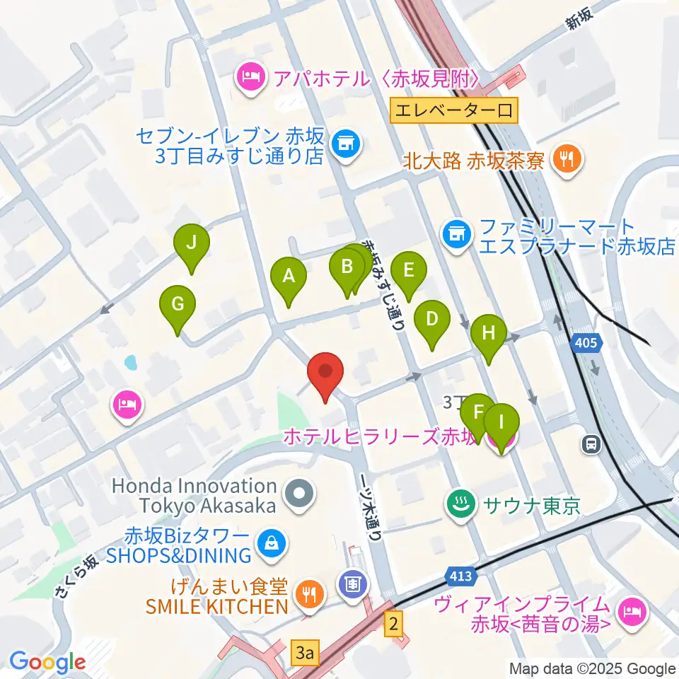 赤坂COUNTRY HOUSE周辺のホテル一覧地図