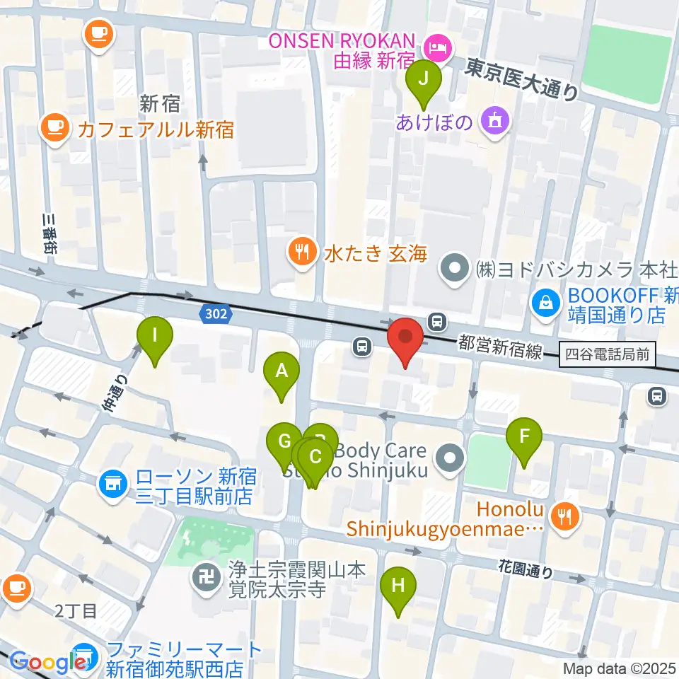 新宿カールモール周辺のホテル一覧地図