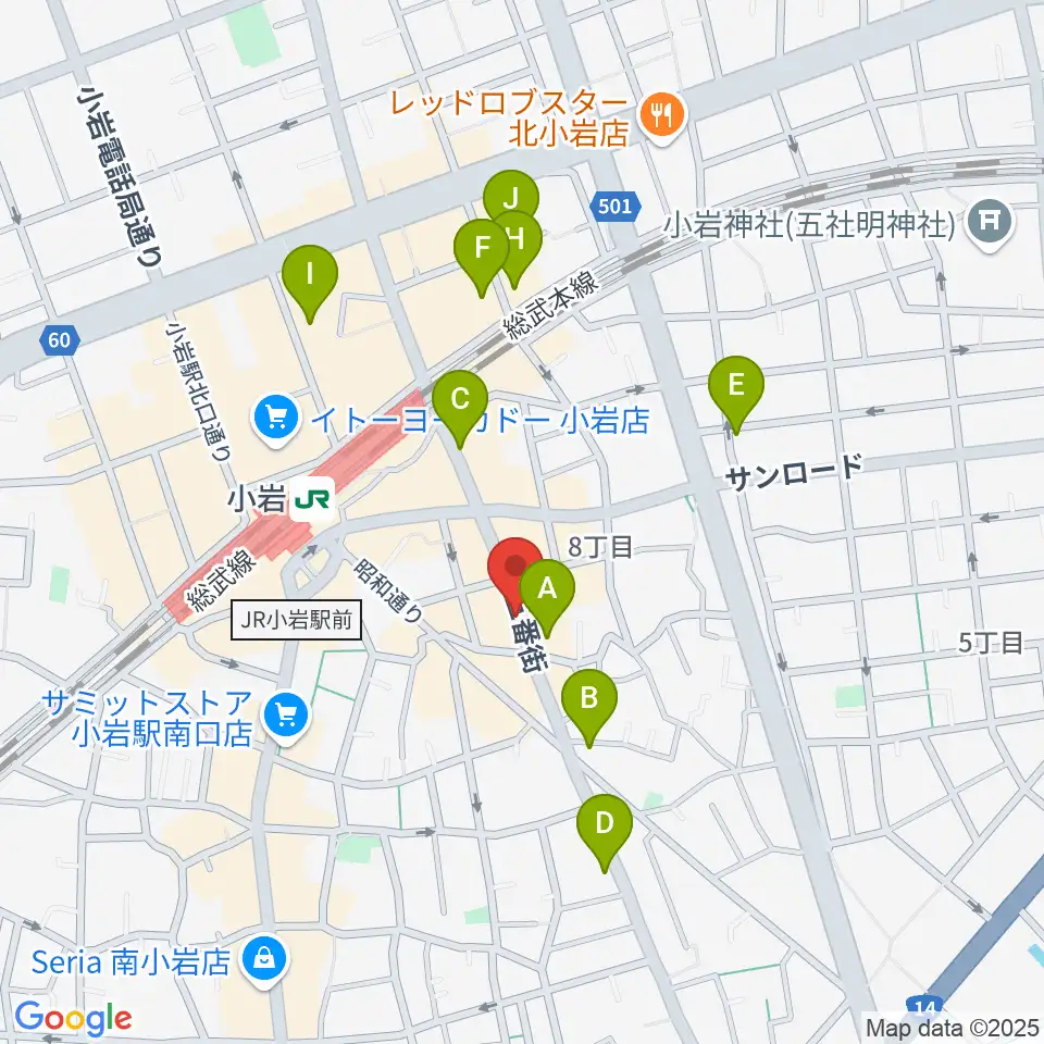 小岩BUSHBASH周辺のホテル一覧地図