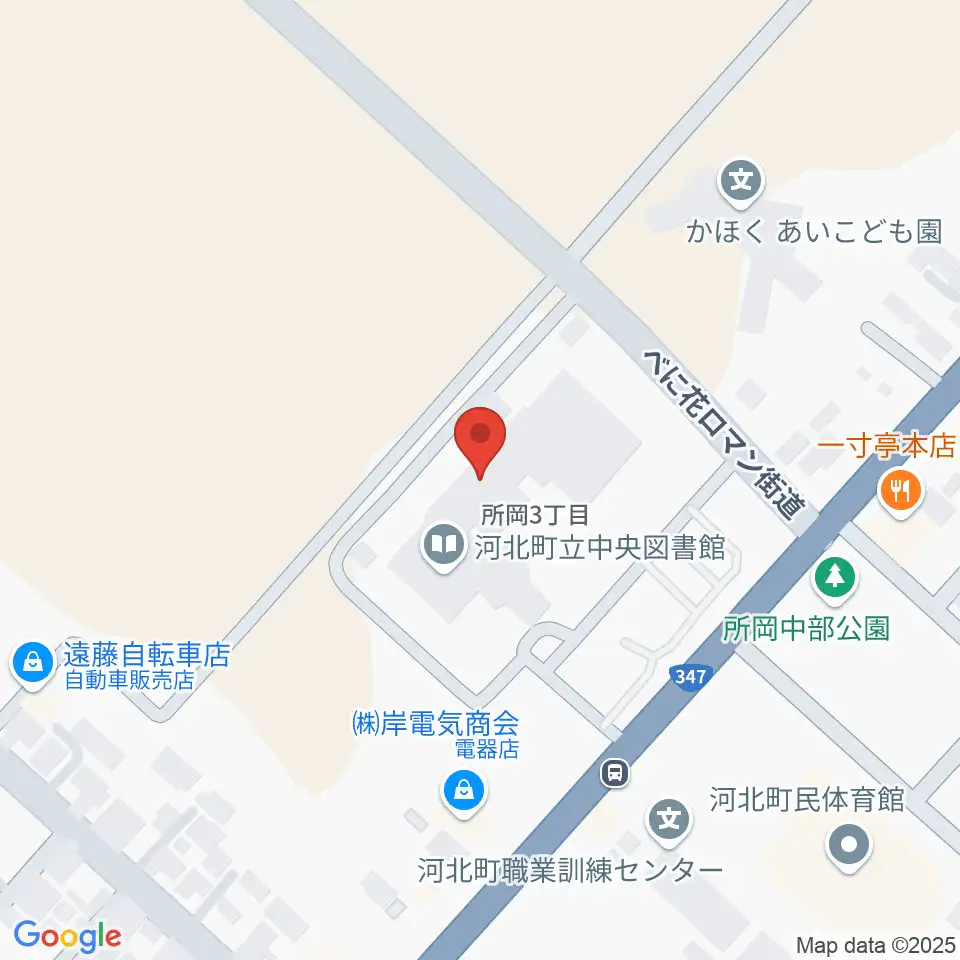 河北町総合交流センター サハトべに花周辺のホテル一覧地図