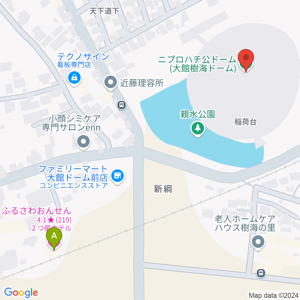 ニプロハチ公ドーム周辺のホテル一覧地図