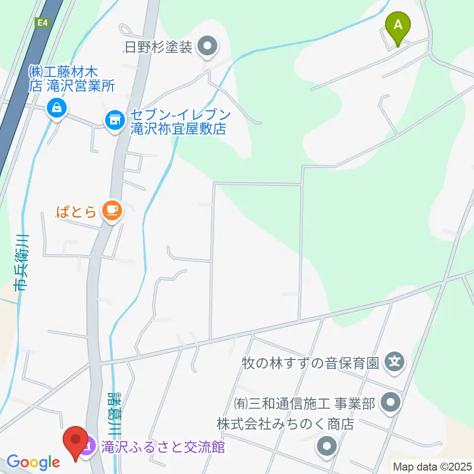 滝沢ふるさと交流館周辺のホテル一覧地図