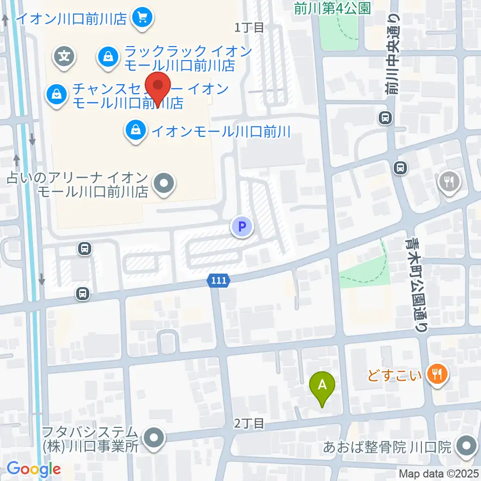 島村楽器イオンモール川口前川店周辺のホテル一覧地図