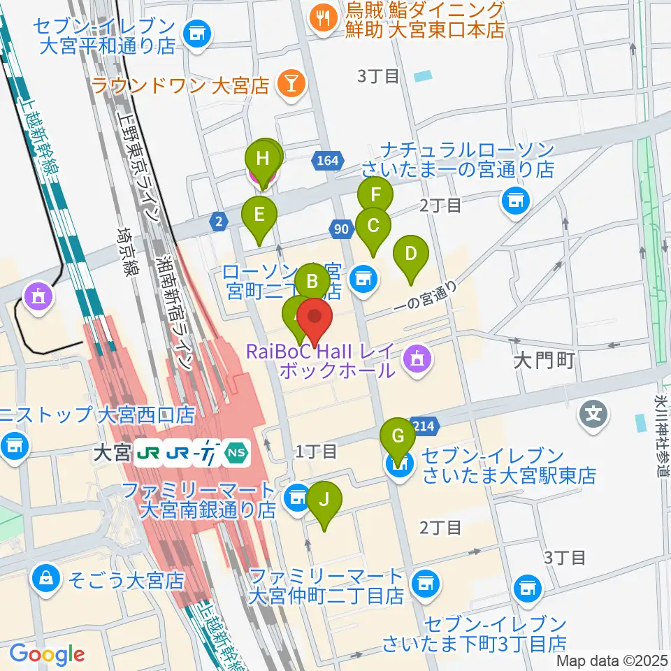 島村楽器 大宮店周辺のホテル一覧地図