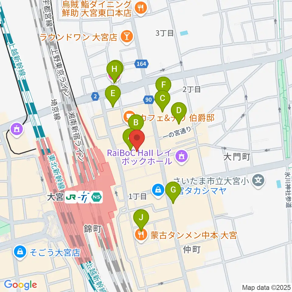 島村楽器 大宮店周辺のホテル一覧地図