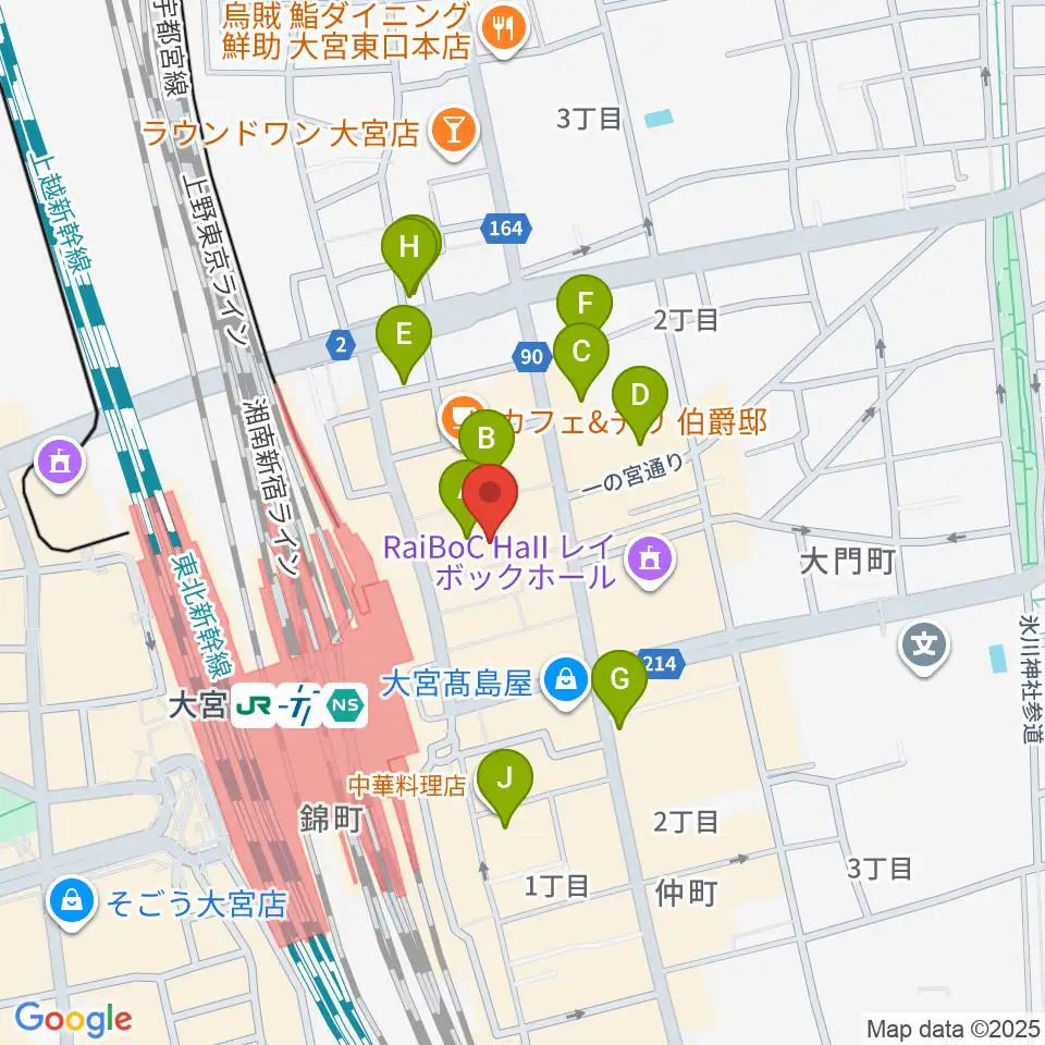 島村楽器 大宮店周辺のホテル一覧地図
