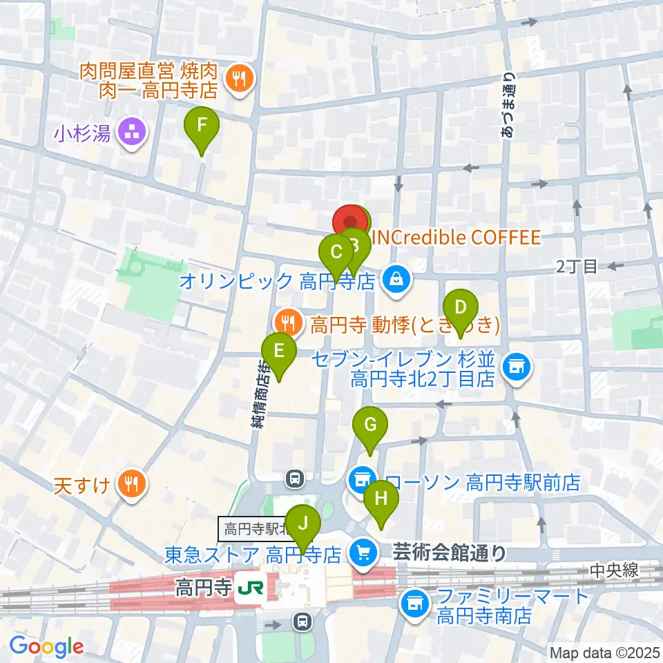 AVガレージ 中古楽器店周辺のホテル一覧地図