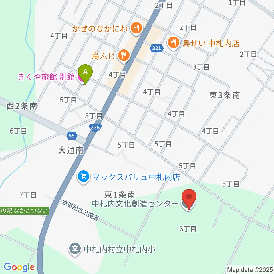 中札内文化創造センター ハーモニーホール周辺のホテル一覧地図