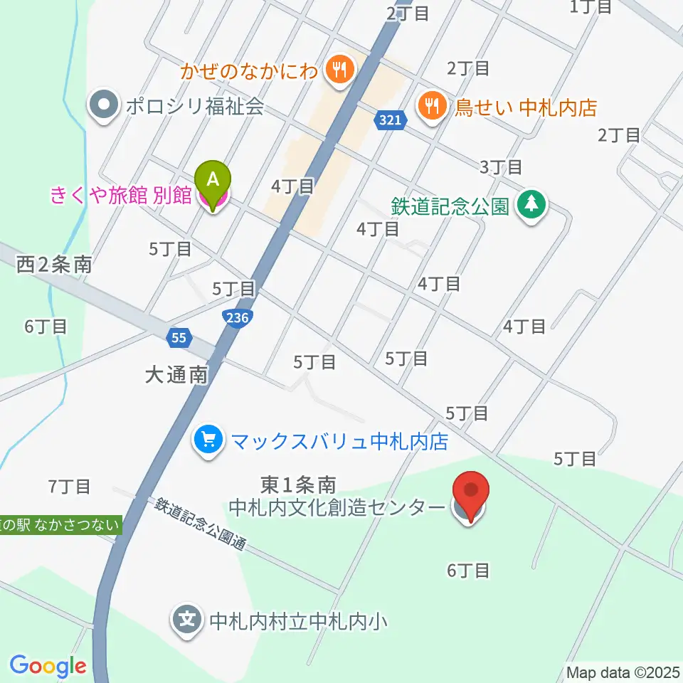 中札内文化創造センター ハーモニーホール周辺のホテル一覧地図