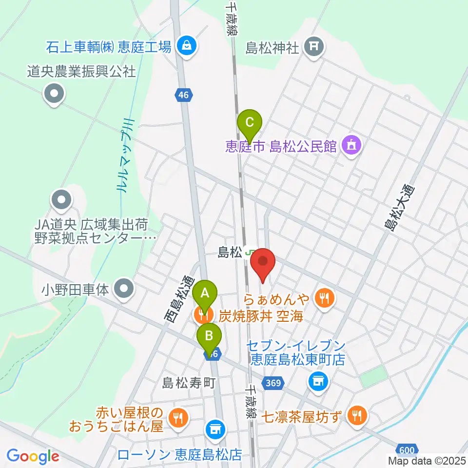 夢創館周辺のホテル一覧地図