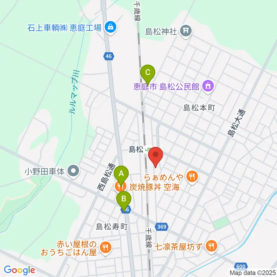 夢創館周辺のホテル一覧地図