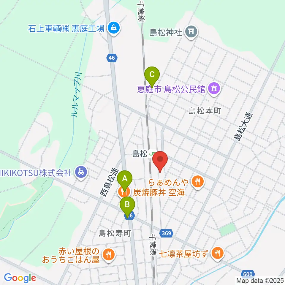 夢創館周辺のホテル一覧地図