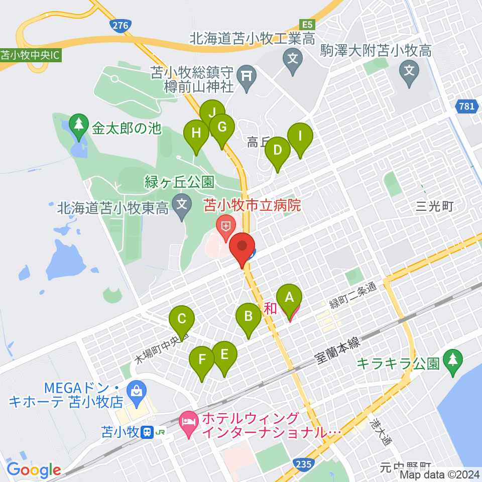 さいとう楽器 音楽館周辺のホテル一覧地図