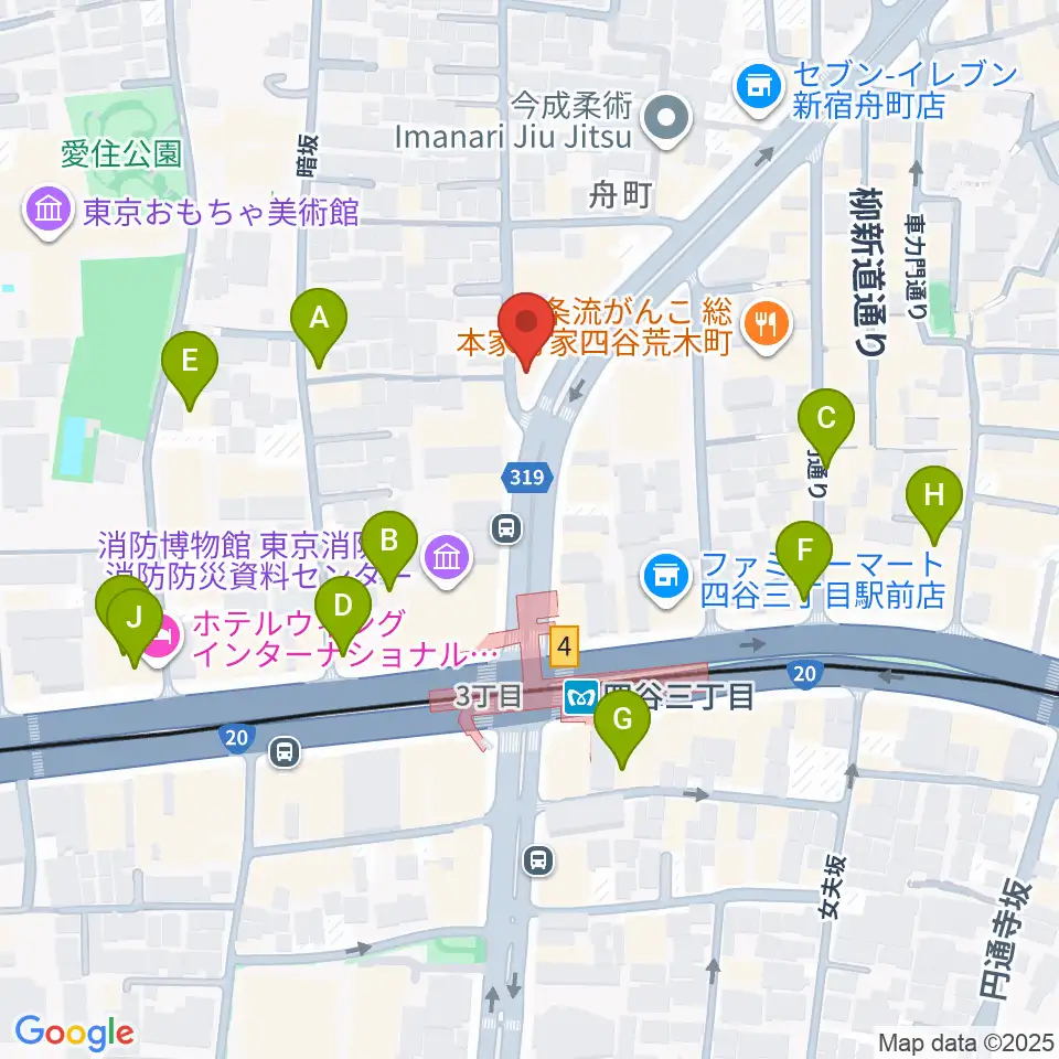 四谷ソケースロック周辺のホテル一覧地図