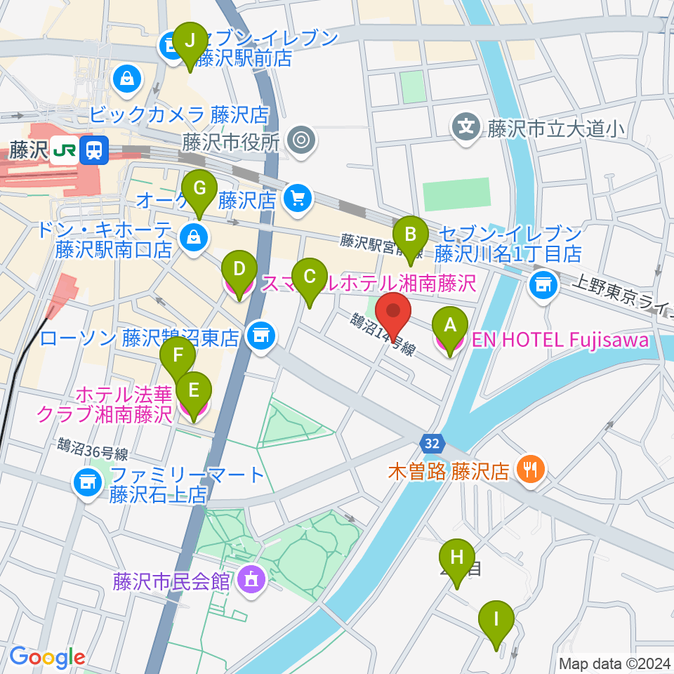 スタジオライトスタッフ周辺のホテル一覧地図