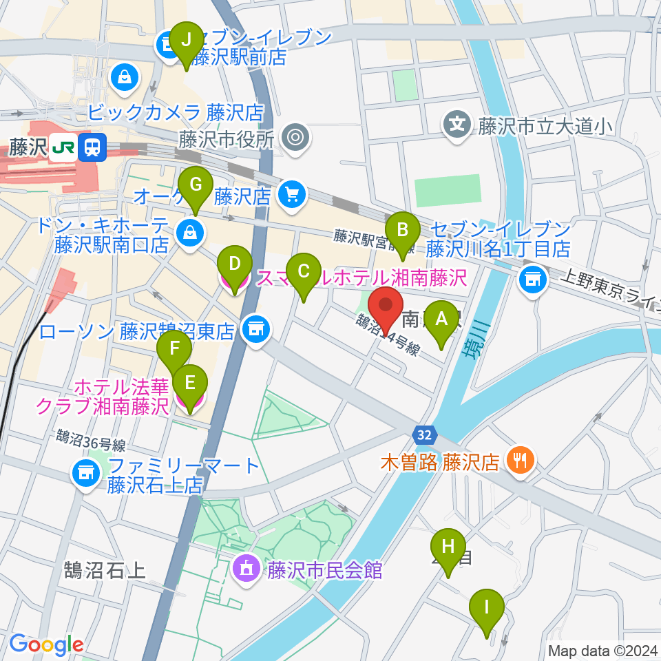 スタジオライトスタッフ周辺のホテル一覧地図