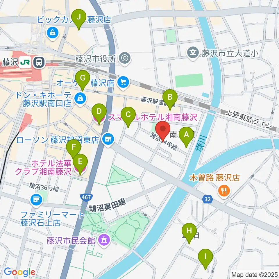 スタジオライトスタッフ周辺のホテル一覧地図