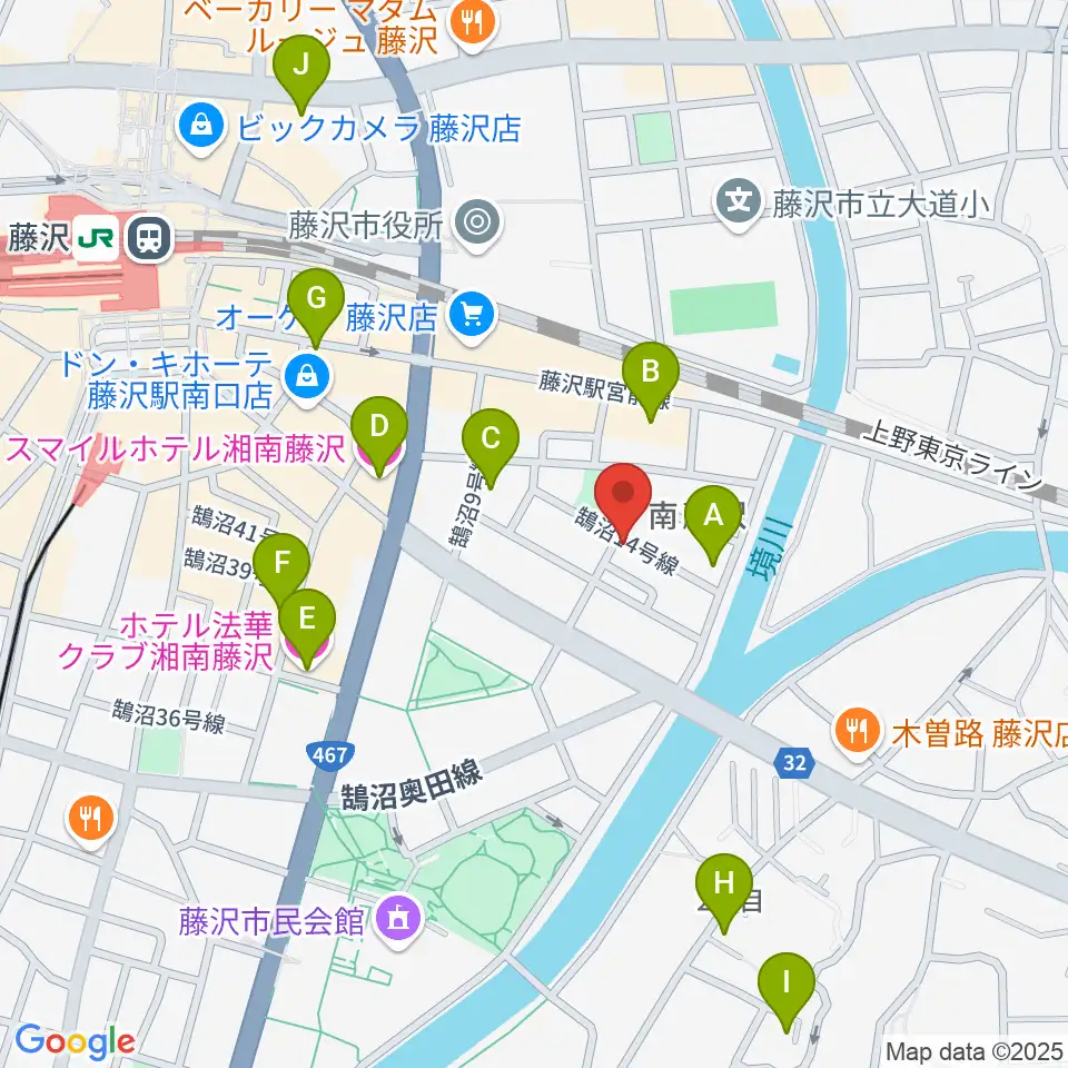 スタジオライトスタッフ周辺のホテル一覧地図