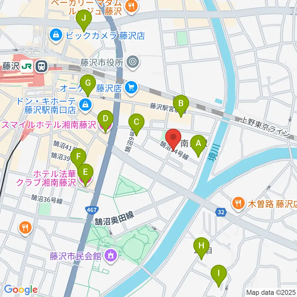 スタジオライトスタッフ周辺のホテル一覧地図