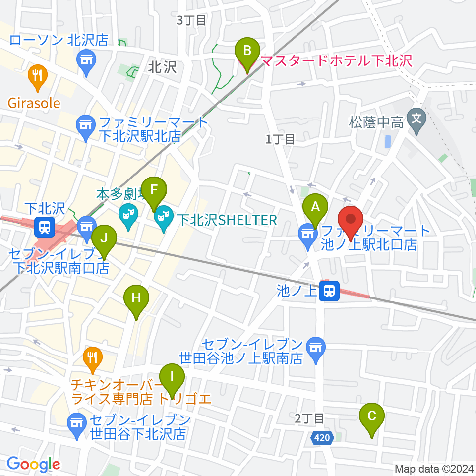 タカギズ・ホーム周辺のホテル一覧地図