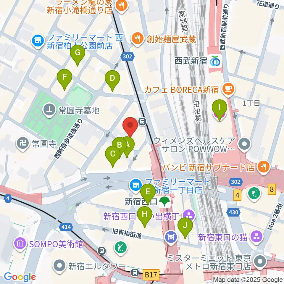 サウンドスタジオノア 新宿店周辺のホテル一覧地図