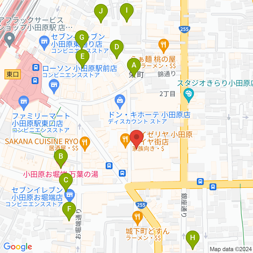 足柄屋STUDIO周辺のホテル一覧地図