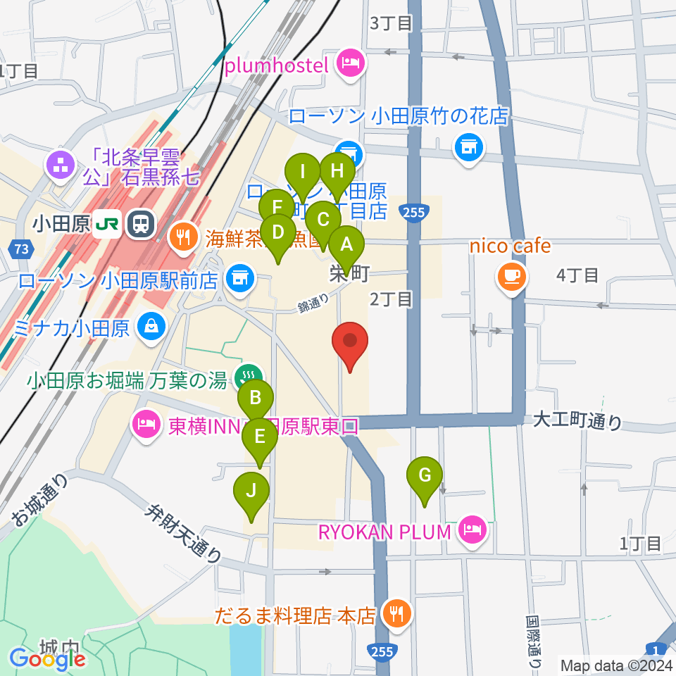 足柄屋STUDIO周辺のホテル一覧地図