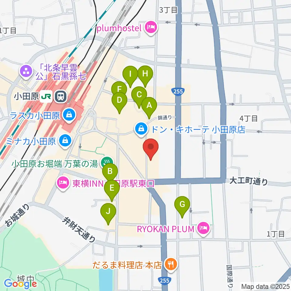 足柄屋STUDIO周辺のホテル一覧地図