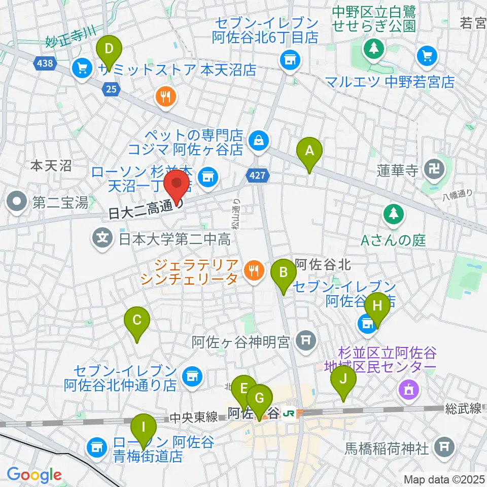 studio Zot周辺のホテル一覧地図