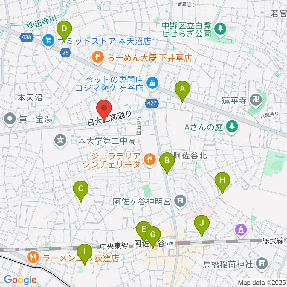 studio Zot周辺のホテル一覧地図