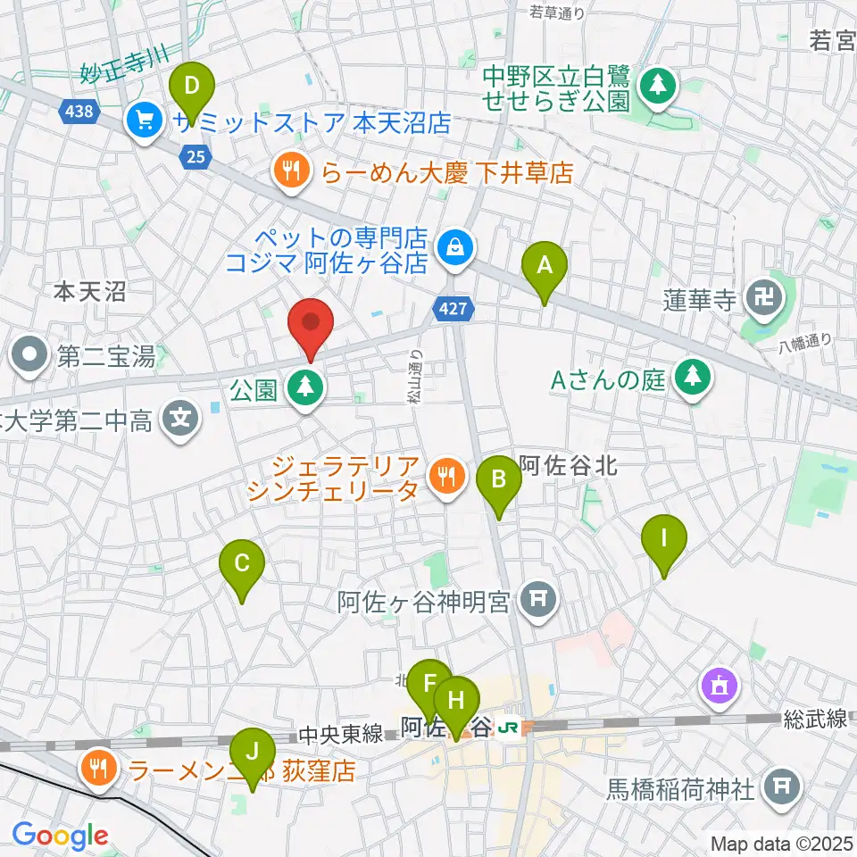 studio Zot周辺のホテル一覧地図