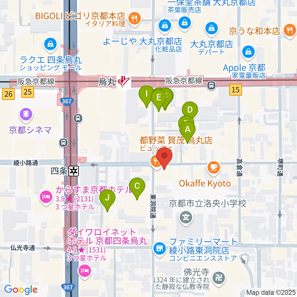 今井音楽スタジオ周辺のホテル一覧地図