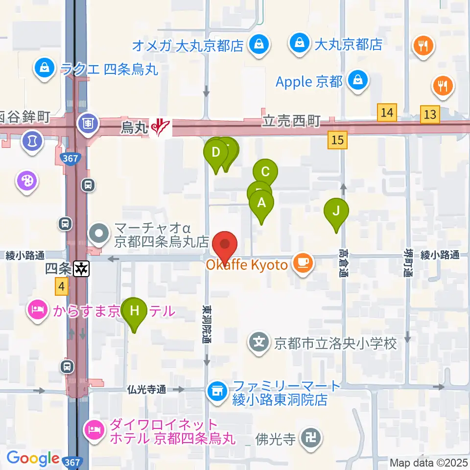 今井音楽スタジオ周辺のホテル一覧地図