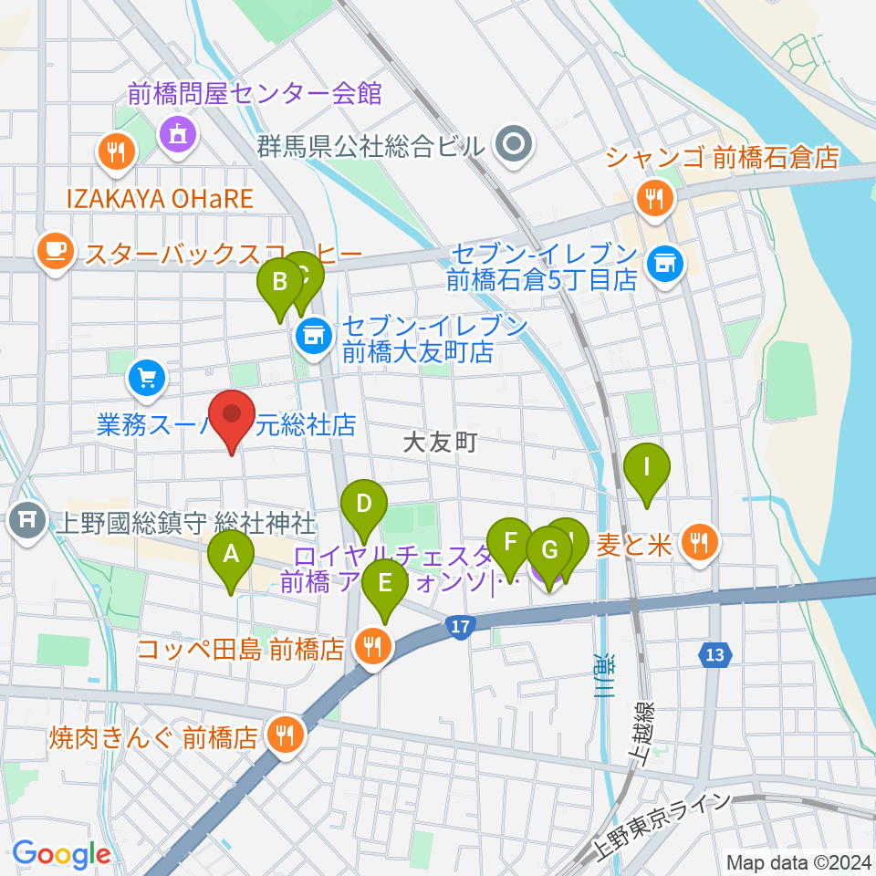 夢スタジオ周辺のホテル一覧地図