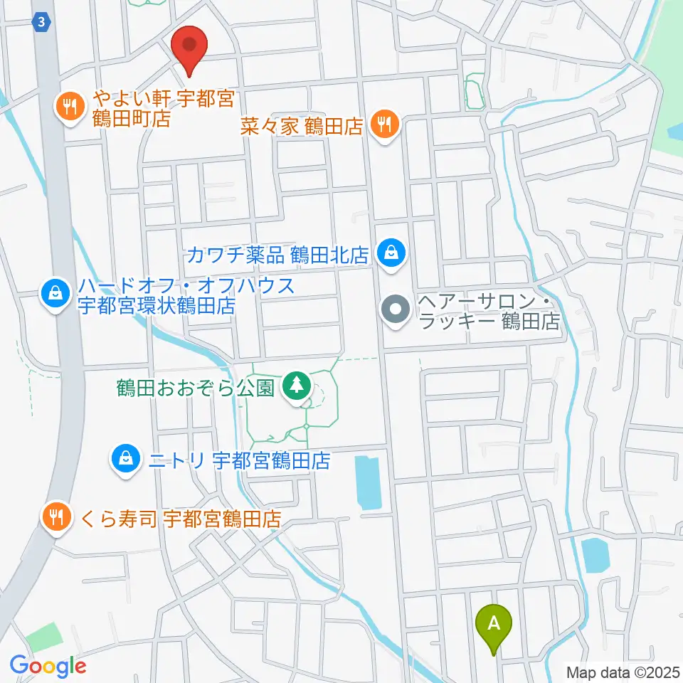 ヤマハミュージック宇都宮西センター周辺のホテル一覧地図