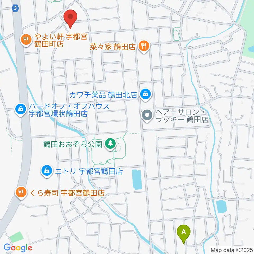 ヤマハミュージック宇都宮西センター周辺のホテル一覧地図