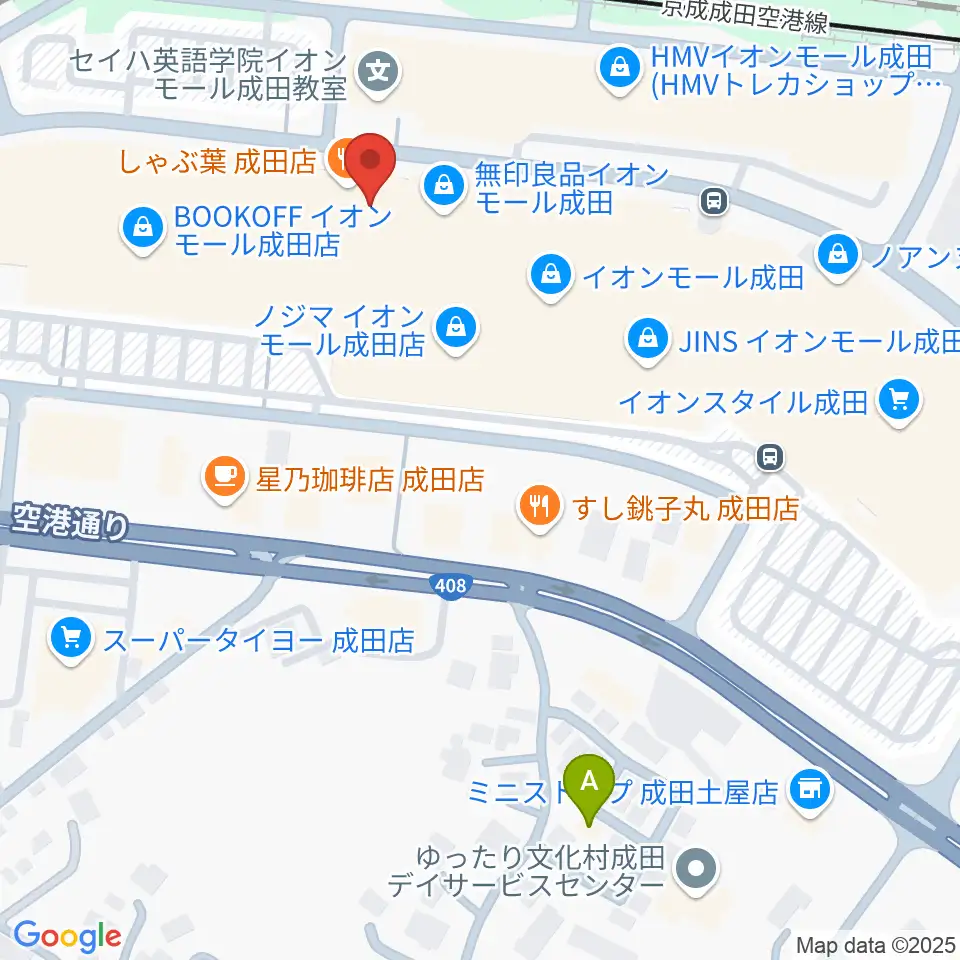 島村楽器 イオンモール成田店周辺のホテル一覧地図