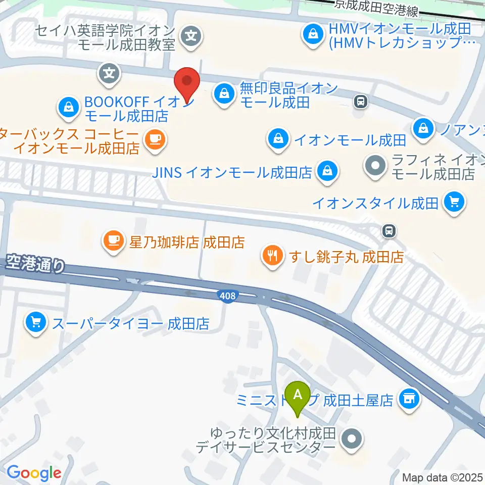 島村楽器 イオンモール成田店周辺のホテル一覧地図