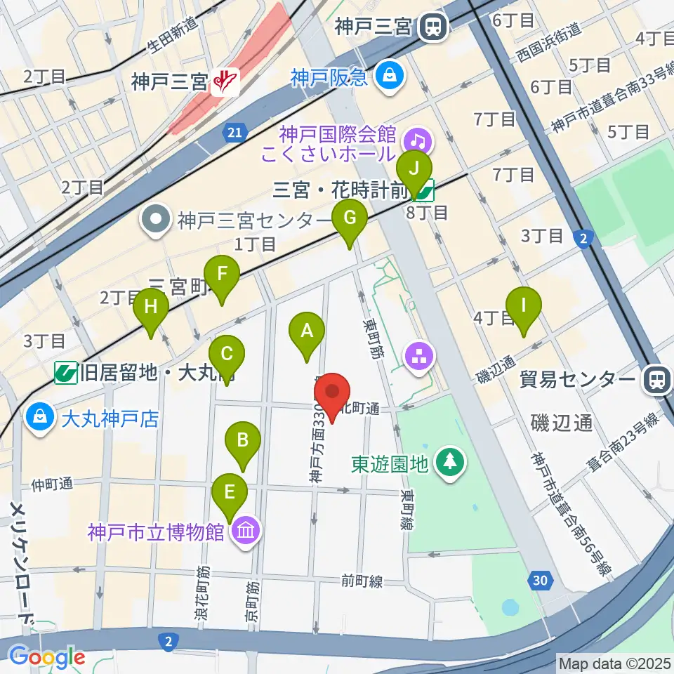 100BANホール&スタジオ周辺のホテル一覧地図
