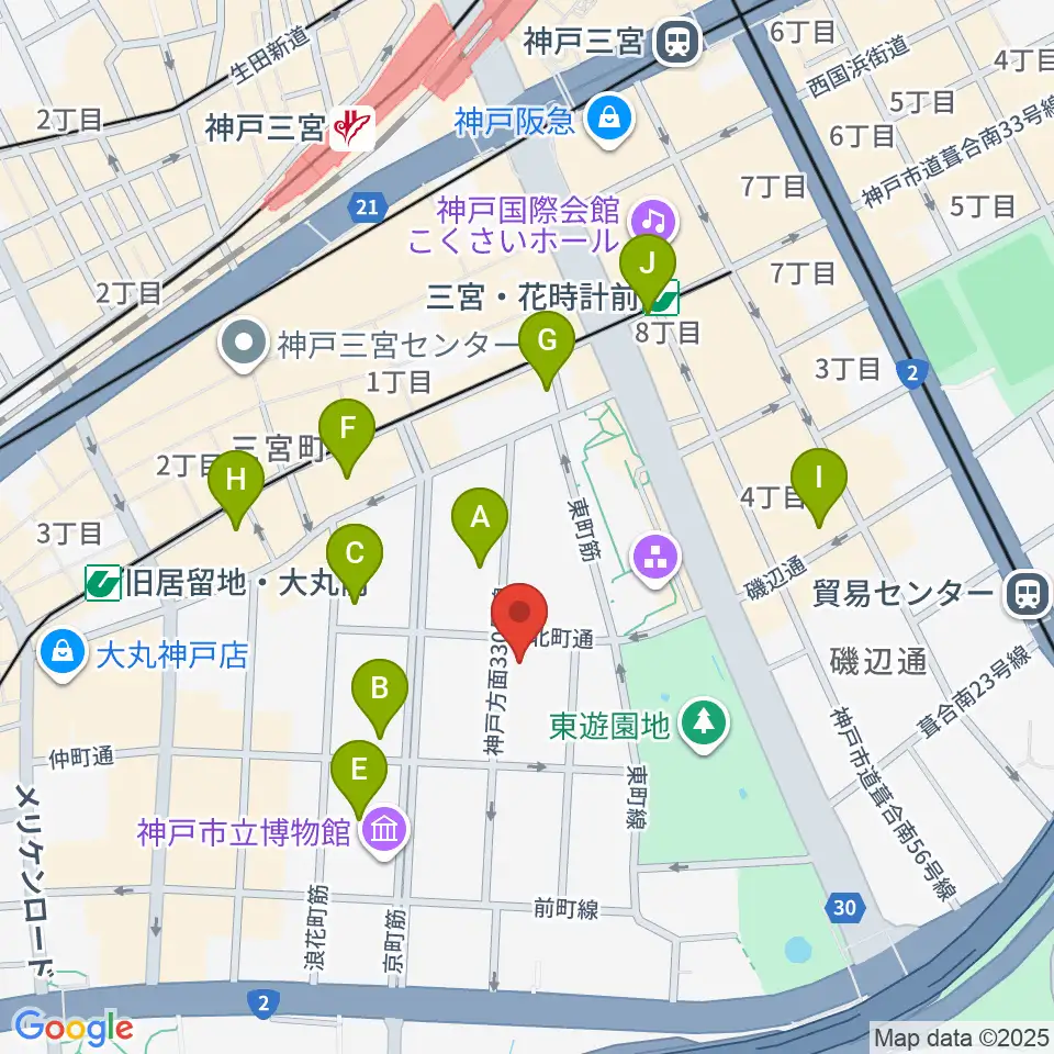 100BANホール&スタジオ周辺のホテル一覧地図