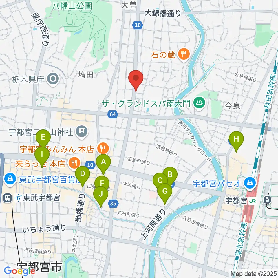 BEAT CLUB STUDIO周辺のホテル一覧地図