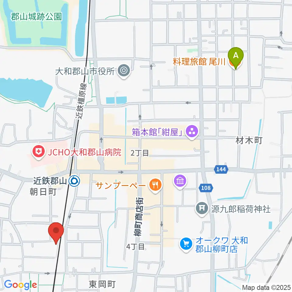 NMG studio周辺のホテル一覧地図