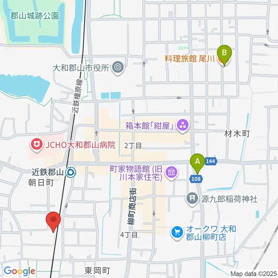 NMG studio周辺のホテル一覧地図
