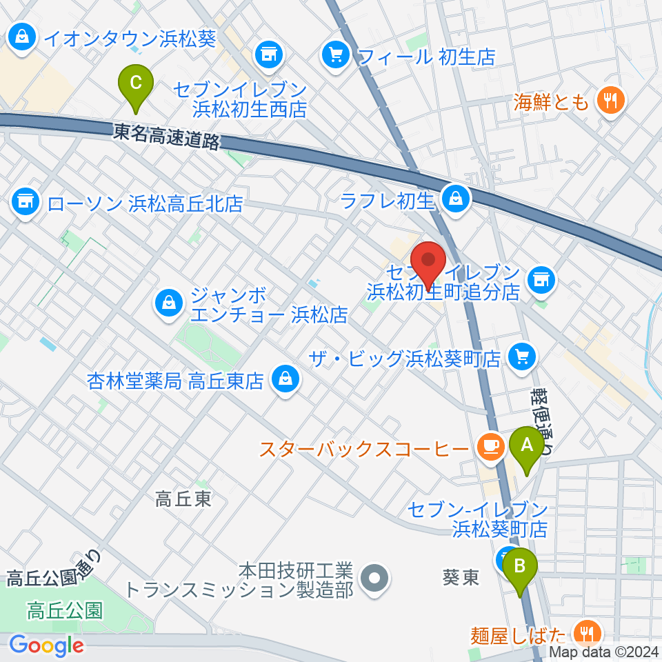 アオイ楽器店 葵町センター周辺のホテル一覧地図