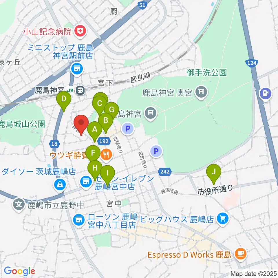 ミュージックショップ ボブ周辺のホテル一覧地図